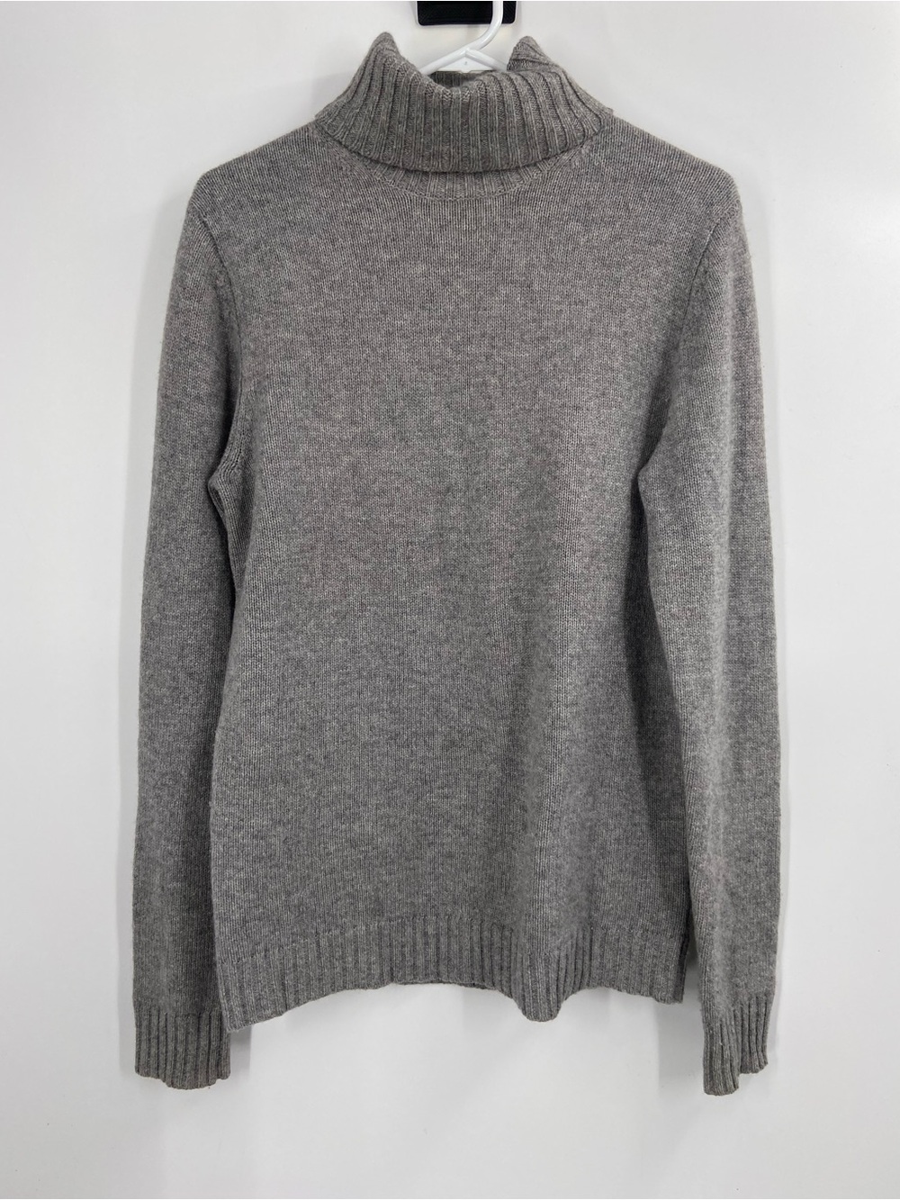 Faconnable 100% Cashmere Turtleneck Sweater Sz M Gray
